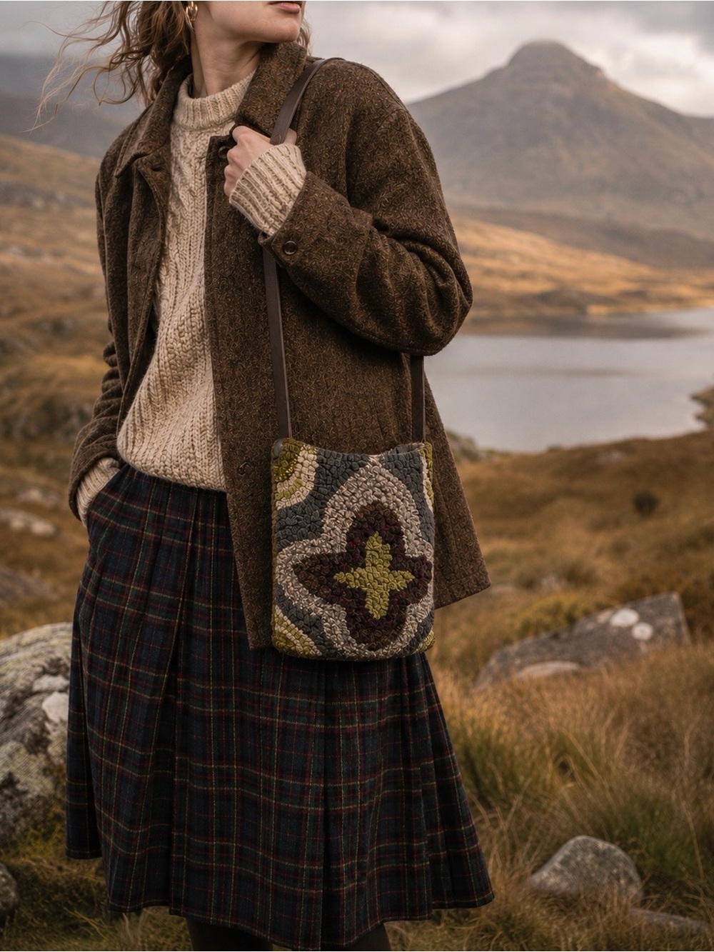Handcrafted Woolen Folk Art Crossbody by Darci Spillman